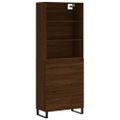 vidaXL Vysoká skrinka hnedý dub 69,5x34x180 cm spracované drevo