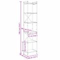 vidaXL Regál na knihy 40 x 30 x 189,5 cm Kompozitné drevo Dymová dub