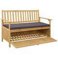 vidaXL Úložná lavička 2 -Seater 120 x 63 x 84 cm Obdĺžnikový