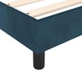 vidaXL Posteľný rám s boxspringom tmavomodrý 90x200 cm zamat