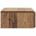 vidaXL Nástenný bočný stôl Staré drevo 59 x 34,5 x 17 cm
