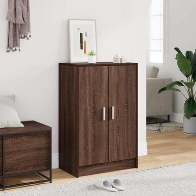 vidaXL Botník hnedý dub 60x35x92 cm spracované drevo