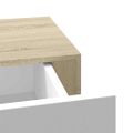 vidaXL Nástenné zásuvkové police 2 ks, dubové a biele, 60x23,5x10 cm, MDF