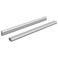 vidaXL Tyč do skrine 2 ks Strieborná 464 x 15 x 29 mm