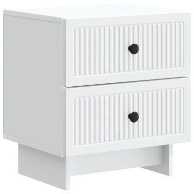 vidaXL Nočný stolík Biela 43 x 34,5 x 47,5 cm Kompozitné drevo