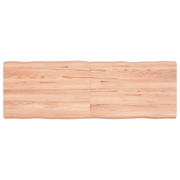 vidaXL Stolová doska svetlohnedá 120x40x(2-6)cm ošetrený masív hrany