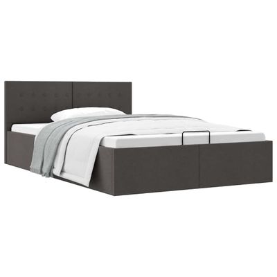 vidaXL Hydraulický posteľný rám+úložný priestor, látka 120x200 cm