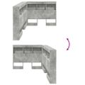 vidaXL Úložné čelo Betónová šedá Kompozitné drevo