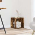 vidaXL Bočný stolík dymový dub 33x33x34,5 cm spracované drevo