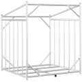 vidaXL Regál na krbové drevo s pláštenkou 100,5x100,5x110,5 cm
