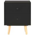 vidaXL Nočné stolíky 2 ks čierne 40x30x50 cm borovicový masív