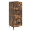 vidaXL Zásuvkový kabinet Dymový dub 33 x 34,5 x 89,5 cm