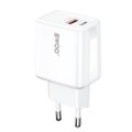 Sieťová nabíjačka BWOO CDA182 QC 38W 1x USB-A + 1x USB-C biela