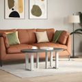 vidaXL Nohy konferenčného stolíka v tvare T, 2 ks, biele, 28x25x(42-43) cm, oceľové
