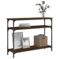 vidaXL Konzolový stolík hnedý dub 100x29x75 cm kompozitné drevo
