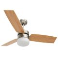 vidaXL Stropný ventilátor so svetlom a ovládačom 108 cm, svetlohnedý