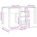 vidaXL Poschodová posteľ pre deti Biela 90 x 190 cm Kompozitné drevo