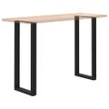 vidaXL Nohy barového stola v tvare U, 2 ks, čierne, 40 x (110-111) cm, oceľové