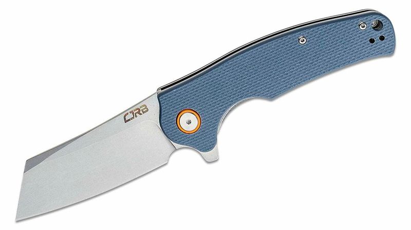CJRB J1904-GYF Crag vreckový nôž 8,7 cm, Stonewash, modro-šedá, G10