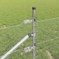 vidaXL Hexagonálny plot s stĺpom 100 x 0,4 m Pozinkovaná oceľ