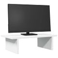 vidaXL Stojan na monitor biely 50x27x15 cm kompozitné drevo
