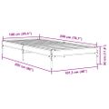 vidaXL Posteľný rám čierny 100x200 cm kompozitné drevo a kov