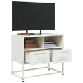 vidaXL TV skrinka biela 68x39x60,5 cm oceľ