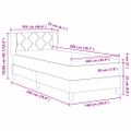 vidaXL Posteľ s pružinovým rámom Tmavohnedá 100 x 200 cm látka