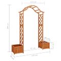 vidaXL Záhradná pergola s kvetináčom jedľový masív