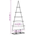 vidaXL Kovový vianočný dekoratívny stromček čierny 125 cm
