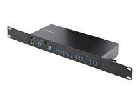 Rozbočovač - priemyselný - 16 x USB 3.2 Gen 1 - desktop, Dá sa montovať do rozvádzača, dá sa montovať na konzolu DIN