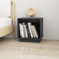 vidaXL Nočné stolíky 2 ks sivé 40x30x40 cm masívne borovicové drevo