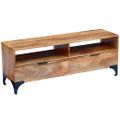 vidaXL TV stolík z mangového dreva, 120 x 35 x 45 cm