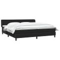 vidaXL Posteľný rám boxsping s matracmi čierna 180x220 cm zamat