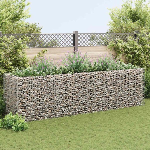 vidaXL Gabiónový vyvýšený záhon, oceľ 360x90x100 cm