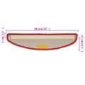 vidaXL Schodové rohože 15 ks 56x17x3 cm červené, polkruhové