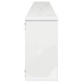 vidaXL Nástenné police 2ks, lesklé biele 100x15x30cm, kompozitné drevo