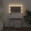 vidaXL Toaletný stolík Biela 78,5 x 41 x 135 cm Kompozitné drevo