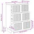 vidaXL Zásuvkový kabinet Biela 66 x 34,5 x 90 cm Kompozitné drevo