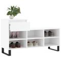vidaXL Botník biely 102x36x60 cm spracované drevo