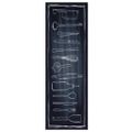 vidaXL Kuchynský koberec Čierna 180 x 60 cm Zamat