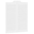 vidaXL Kladivové dvere 2 ks 100 x 40 cm Borovicový masív Biela