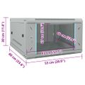 vidaXL Sieťový kabinet s úložiskom Sivá 53 x 60 x 30 cm Oceľ