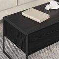vidaXL Konferenčný stolík Čierny dub 100 x 46 x 40 cm Kompozitné drevo