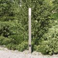 vidaXL Stĺpikové svietidlo so zásuvkou 110 cm nehrdzavejúca oceľ IP44