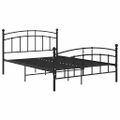 vidaXL Posteľný rám čierny kovový 200x200 cm