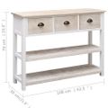 vidaXL Komoda bielo-hnedá 108x30x76 cm masívne drevo paulownia