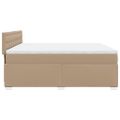 vidaXL Boxspring posteľ s matracom kapučínová 200x200 cm umelá koža