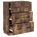 vidaXL Zásuvkový kabinet Dymový dub 66 x 34,5 x 87 cm Kompozitné drevo