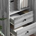vidaXL Highboard so zásuvkou Sivý Sonoma 45,5 x 34 x 127 cm
